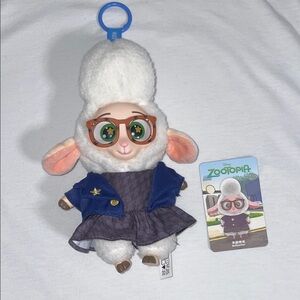 Zootopia 2 Bell-weather Plush Keychain sheep from MINISO